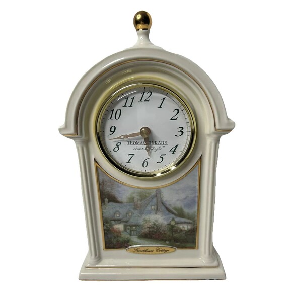 Thomas Kinkade Collection Sweetheart Cottage Mantel Clock (2004) - Picture 1 of 8